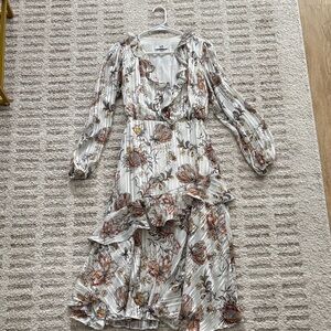 Chic Floral Maxi Dress with Ruffle Details